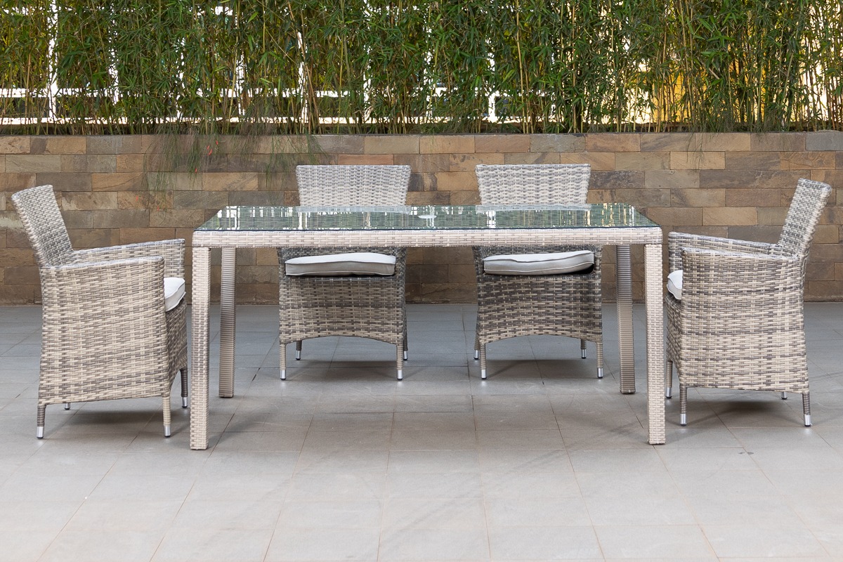 JAMAICA 6 Seater Outdoor Dining Table + 6 Chairs 35 jamaica 6 seater outdoor dining table + 6 chairs