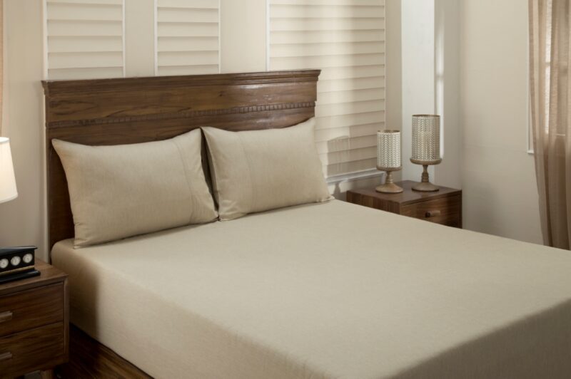 cotsmere light beige single flat sheet + 1 pillow case