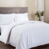 viola white stripped single-king duvet cover + 1 pillow case