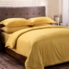 viola pale gold single duvet cover + 1 pillow case