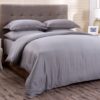 viola frost grey single duvet cover + 1 pillow case
