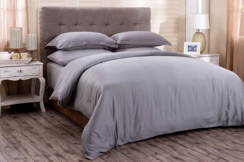 viola frost grey single duvet cover + 1 pillow case