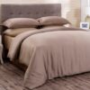 viola taupe king duvet cover + 2 pillow cases