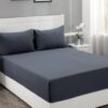cotsmere dark blue king flat sheet + 2 pillow cases