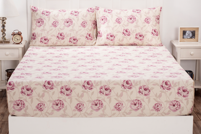 MAYROSE Purple Queen Flat Sheet + 2 Pillow cases