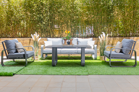 matteo outdoor sofa + matteo coffee table