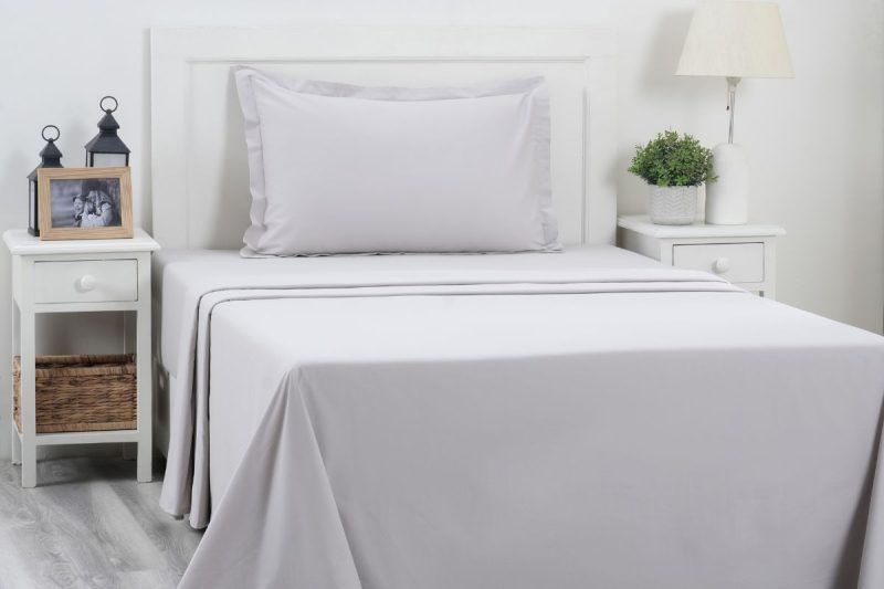 eden alloy single flat sheet + fitted sheet + 1 pillow case