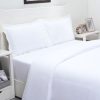 satin stripe white king duvet cover + 2 pillow cases