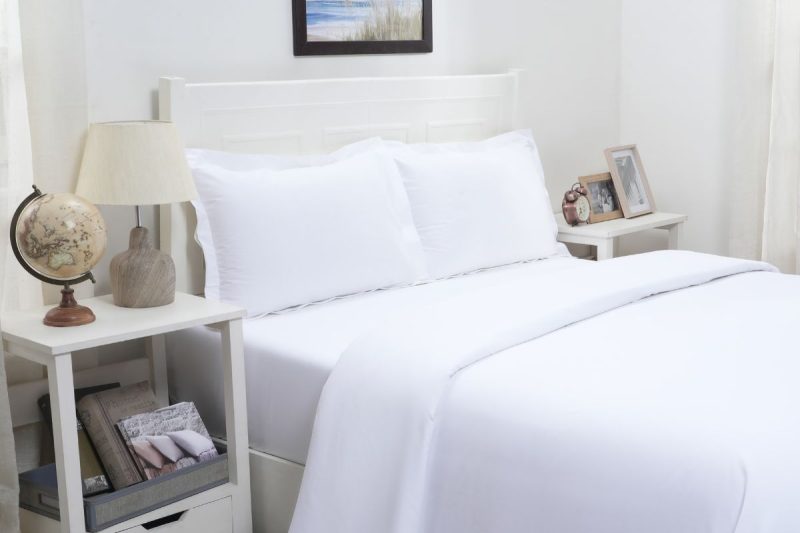 viola white king duvet cover + 2 pillow cases