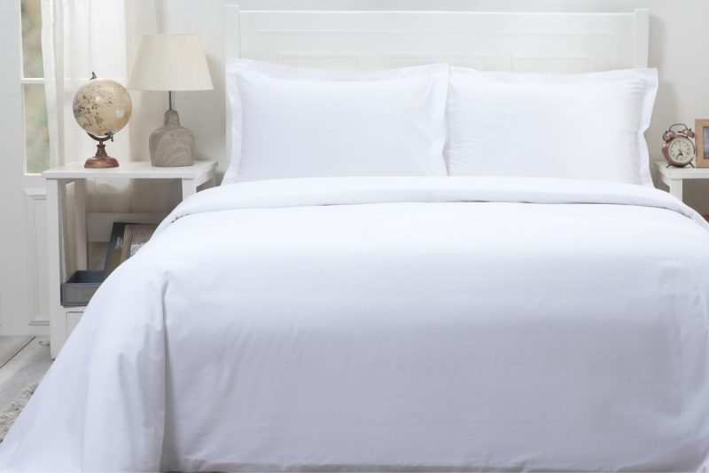 viola white king duvet cover + 2 pillow cases