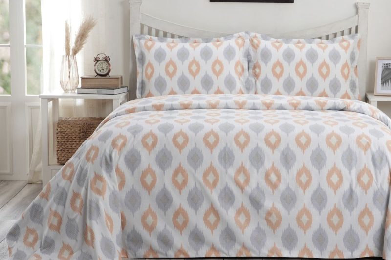 lucasta red king duvet cover + 2 pillow cases