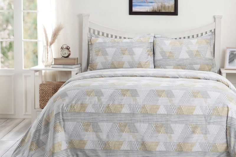 maximus neutral king duvet cover + 2 pillow cases