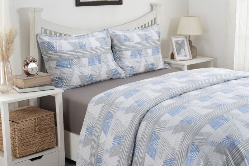 maximus blue king duvet cover + 2 pillow cases