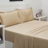 viola marzipan king flat sheet + 2 pillow cases