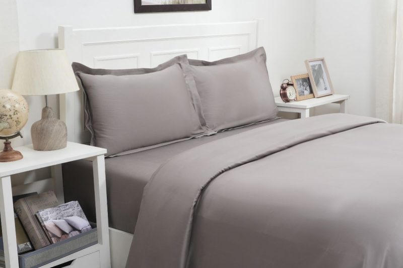 viola grey marble king duvet cover + 2 pillow cases