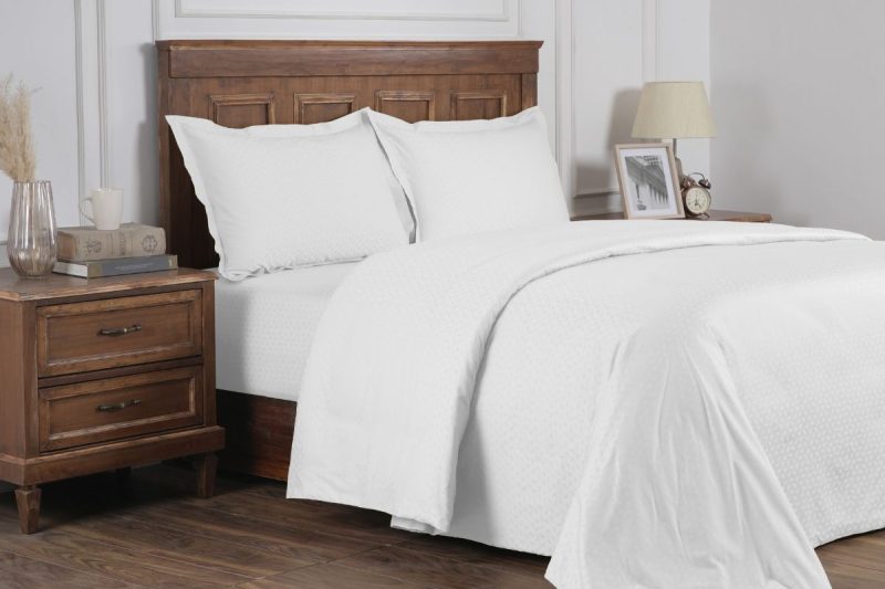 maspar leaf white king duvet cover + 2 pillow cases