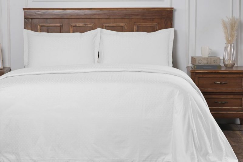 maspar leaf white king duvet cover + 2 pillow cases