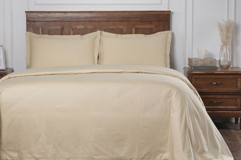 maspar leaf marzipan king duvet cover + 2 pillow cases