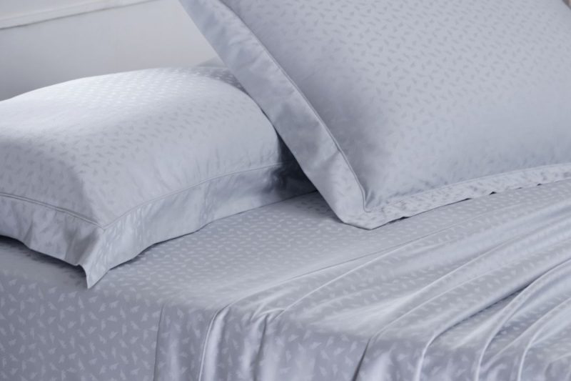 maspar leaf blue king fitted sheet