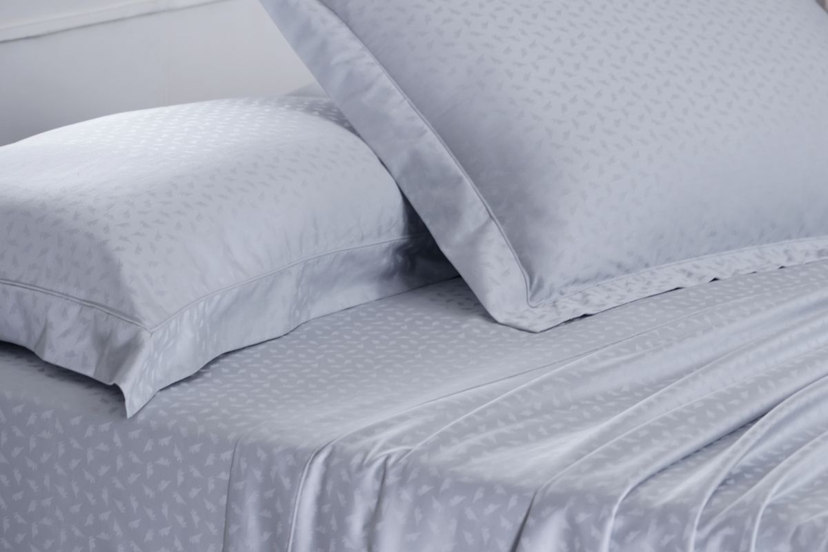 maspar leaf blue king fitted sheet