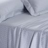 maspar leaf blue king flat sheet + 2 pillow cases