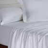maspar leaf white king flat sheet + 2 pillow cases