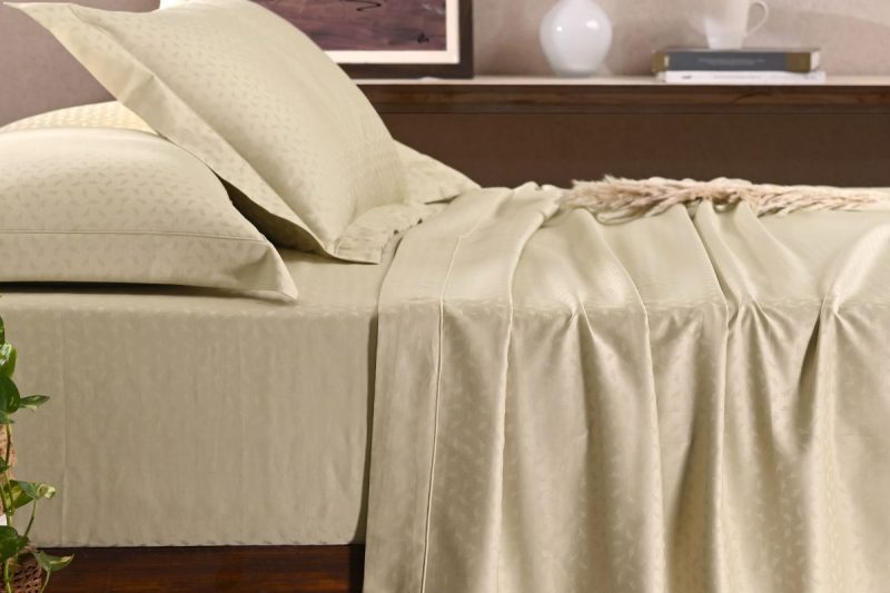 maspar leaf white king flat sheet + 2 pillow cases (copy)