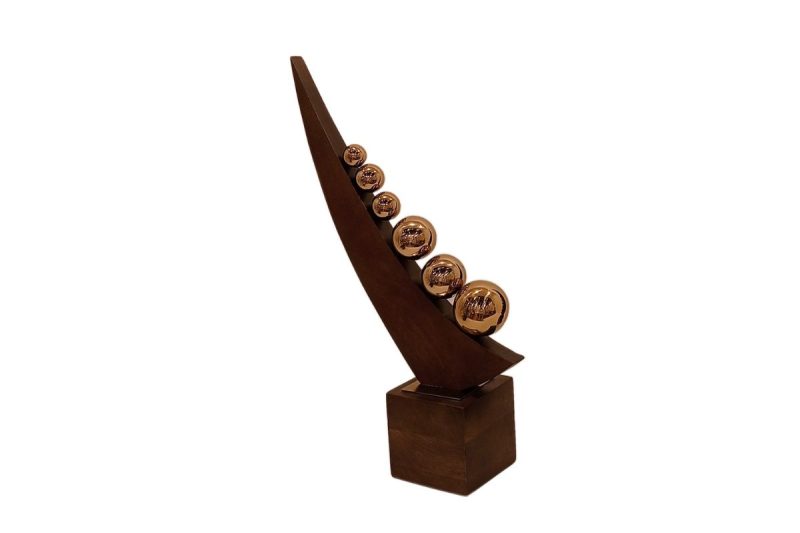 home decor -ac-ir-1172 l- wooden tusk sculpture