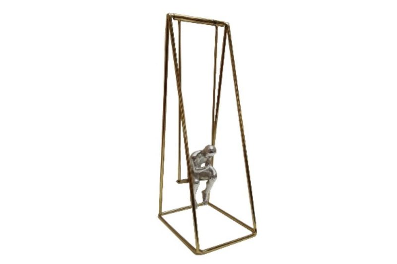 home decor - ac-al-905 - 1 man swing sculpture