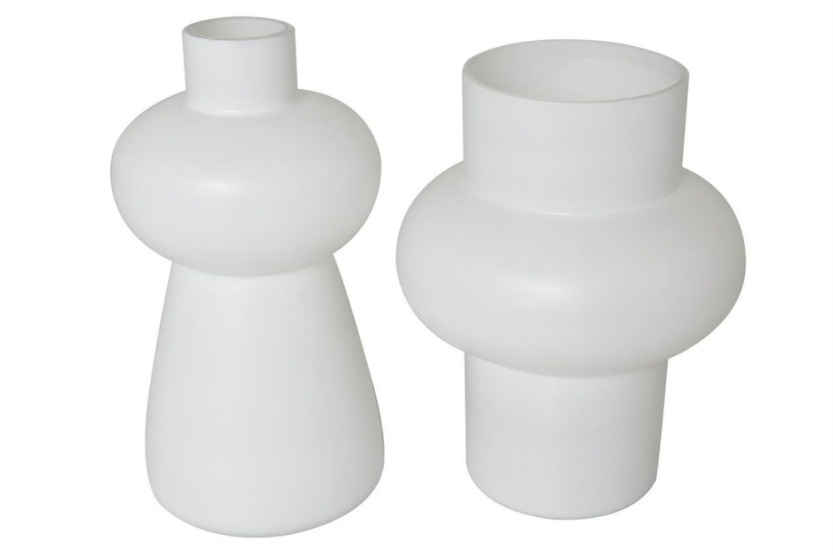 HOME DECOR -97510- SET OF TWO- GLASS VASE 1 home decor -97510- set of two- glass vase