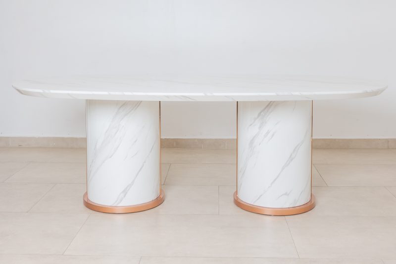riga dining table + 8 chairs