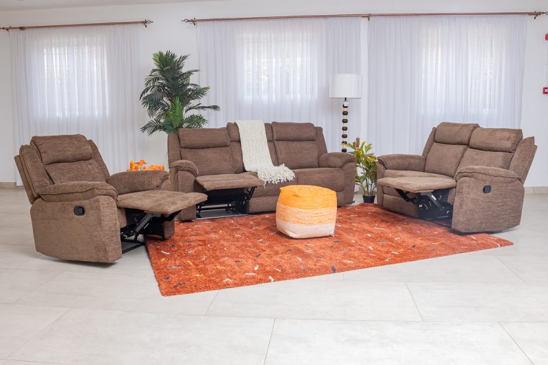 7 SEATER FABRIC RECLINERS