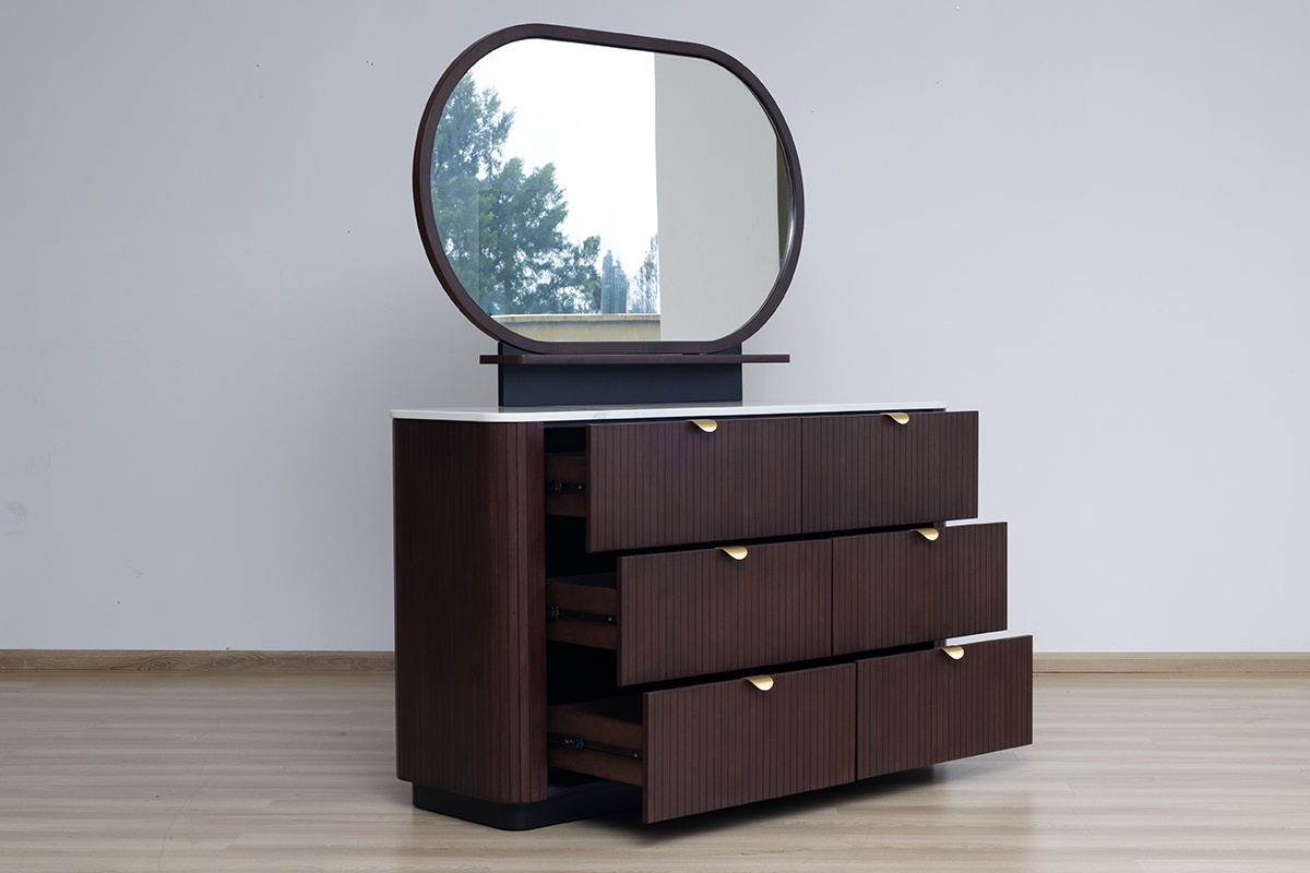 TOSSA Dresser Mirror 4 tossa king package – king bed + 2 nightstands + dresser mirror