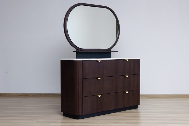 TOSSA Dresser Mirror 9 tossa king package – king bed + 2 nightstands + dresser mirror