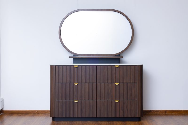 tosca king package – king bed + 2 nightstands + dresser mirror