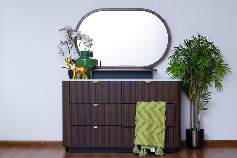 tosca king package – king bed + 2 nightstands + dresser mirror