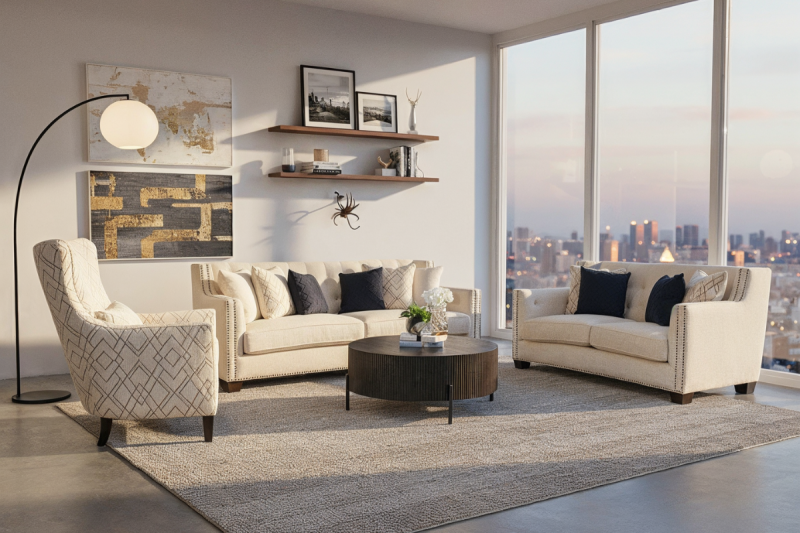 COSTERA 7 Seater Fabric Sofa (3+2+1+1)