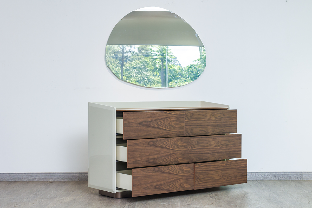 elise king package - king bed + 2 nightstands + dresser mirror