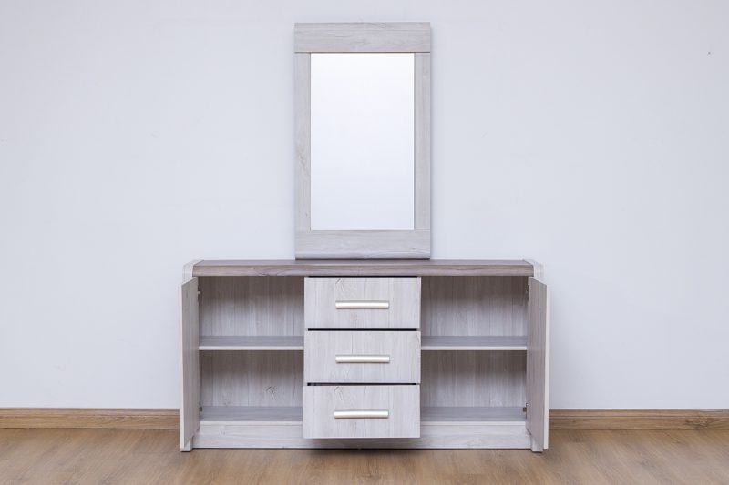 french king package – king bed + 1 nightstand + dresser mirror