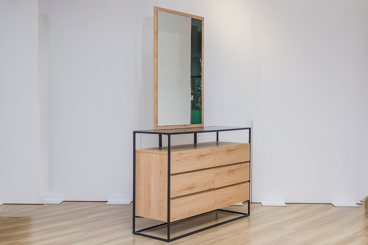 FINLEY Dresser Mirror 4 finley king package - king bed + 2 nightstands + dresser mirror