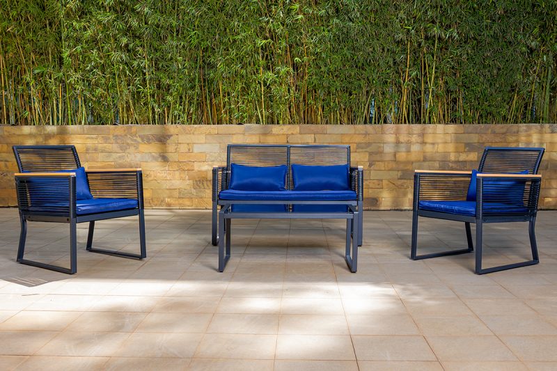 ramee 4 seater outdoor sofa (2+1+1) + coffee table