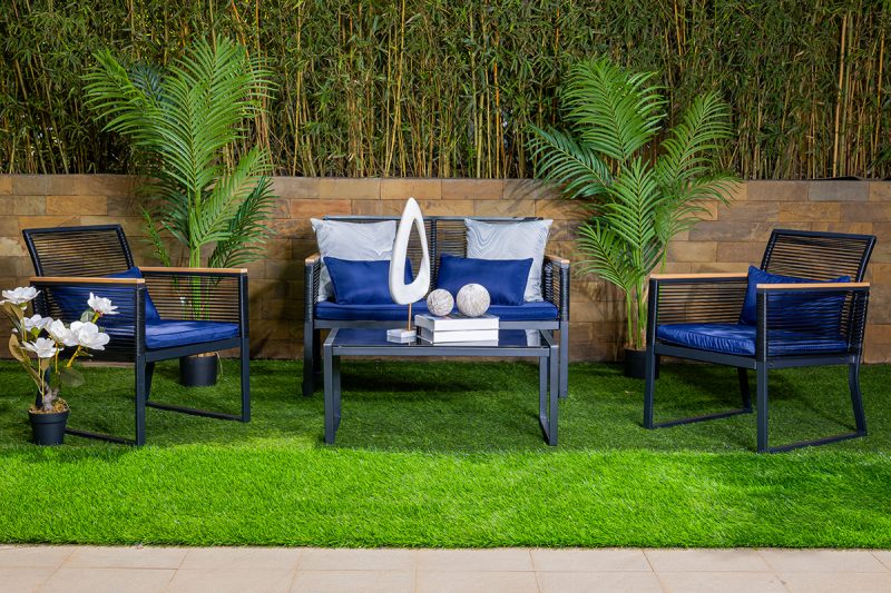 ramee 4 seater outdoor sofa (2+1+1) + coffee table