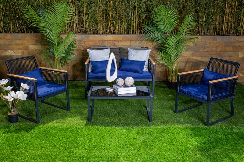 ramee 4 seater outdoor sofa (2+1+1) + coffee table