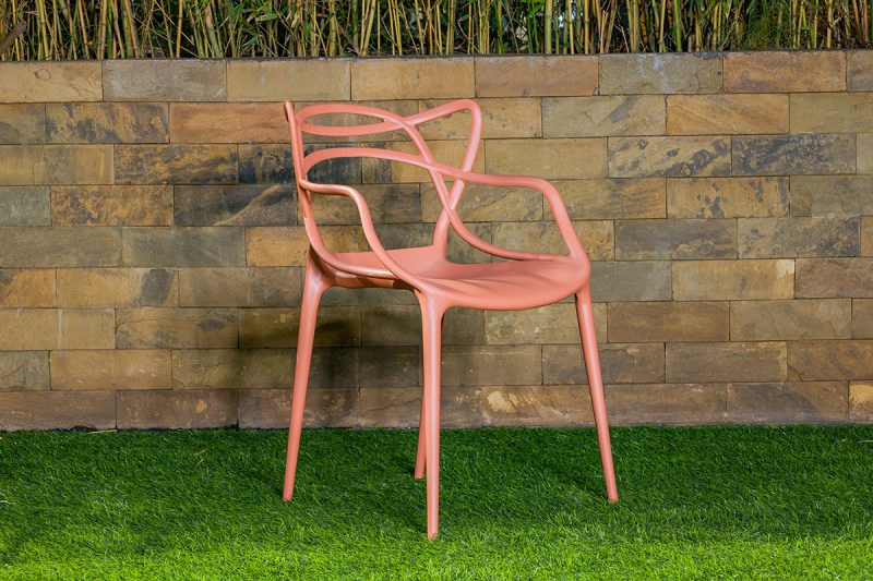 kartel orange arm chair