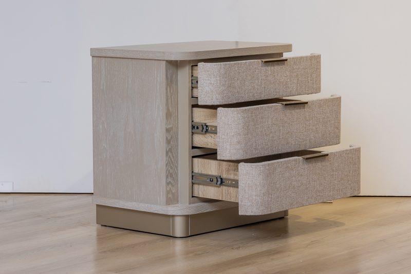 santino king package - king bed + 2 nightstands + dresser mirror + chest of drawers