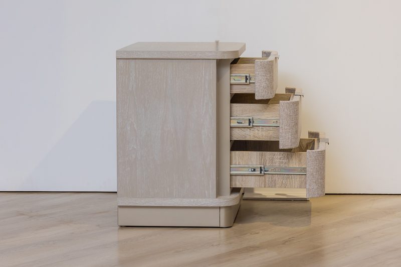 santino king package - king bed + 2 nightstands + dresser mirror + chest of drawers