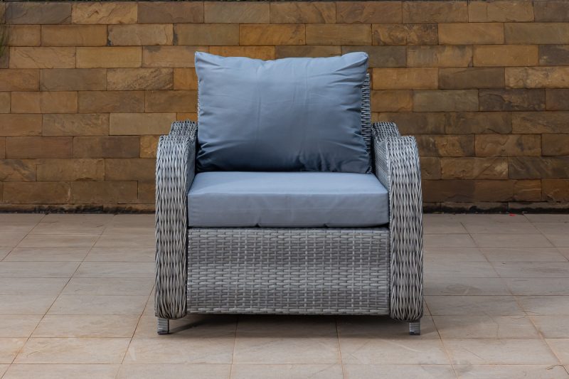 chalet 5 seater outdoor sofa (3+1+1) + coffee table