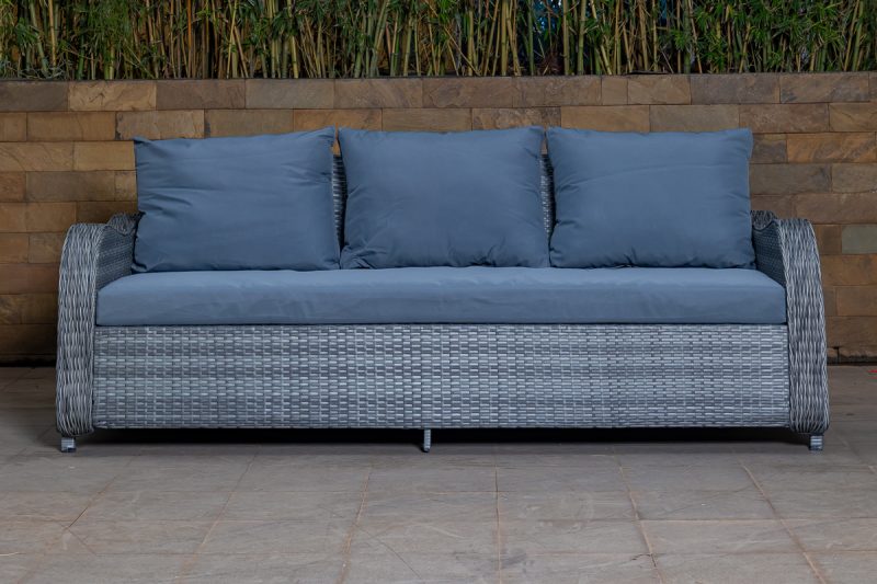 chalet 5 seater outdoor sofa (3+1+1) + coffee table
