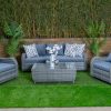 chalet 5 seater outdoor sofa (3+1+1) + coffee table