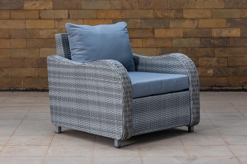 chalet 5 seater outdoor sofa (3+1+1) + coffee table